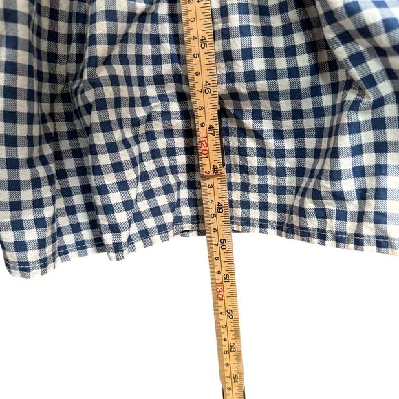 Alexander Rossa Blue Gingham Cotton Nightgown XL Ballet Length Cottagecore - Picture 9 of 11